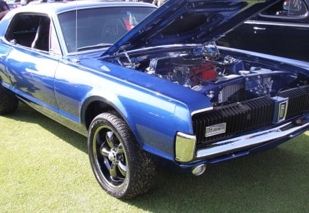 1967 Mercury Cougar - mercury, black, Ford, tires, blue, photography