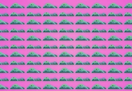 Green Hills Pattern - hill, pattern, pink, 8 bit, 8bit, tumblr, green, 3d, background, gradient, texture