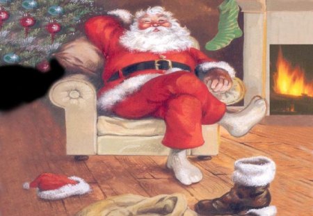 Santa is resting