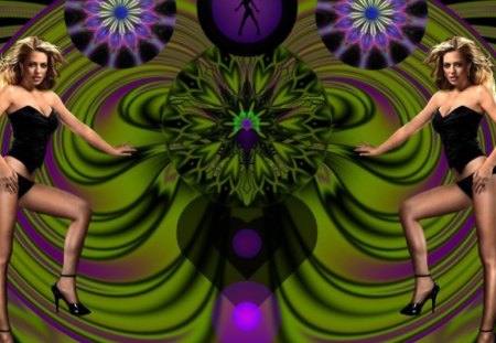 Darker Purple - eye candy, collage, 3d, fractal, abstract