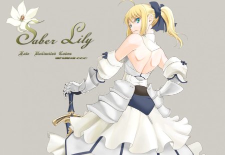 Saber lily - fate, girl, stay night, unlimited codes, sword