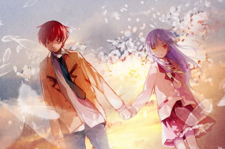 Angel Beats - angel beats, anime, couple, cute