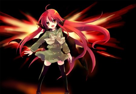 Shana with wings - shakugan, awsome, fire, wings, shana, nice