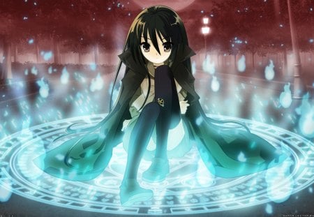 Shana - torches, girl, hair, anime, shana, cute, black