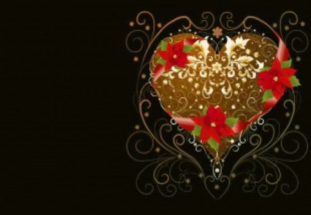 Christmas Rose Heart