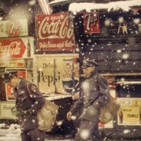 Saul Leiter - Postmen with Coca Cola Signs (1952)