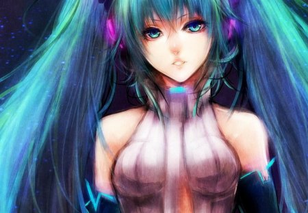 Realism - vocaloid, miku, painting, girl, hatsune