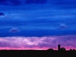 farm at dusk