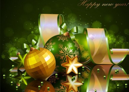 happy new year - vector, candles, light, merry, christmas, spirit, holiday, globe, decor