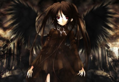 female angel of death wallpaper