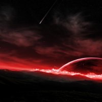 Shooting Stars in Red Space