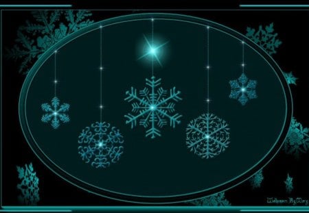 Teal Snowflakes 1200x800 - christmas, winter, snowflakes, ornaments, teal, holidays