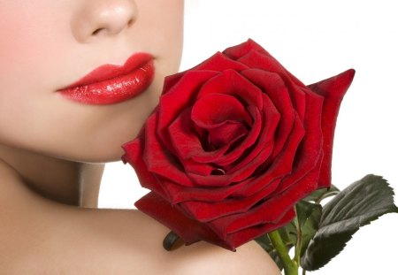 *** Velvet rose... velvet red lips ...*** - velvet, red, nature, rose