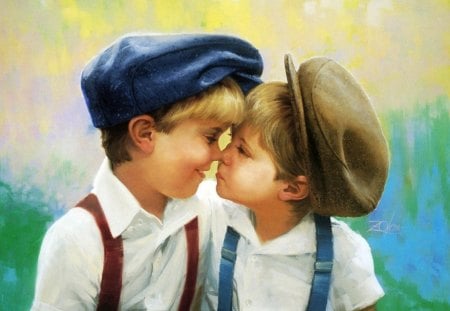 Two Boys-Donald Zolan - boys, children, reproduction, two