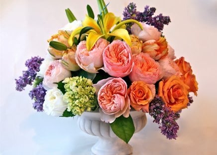 Flowers - rose, flower, nature, bouquet