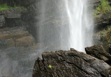 Toccoa Falls - water, nature, waterfall, mist