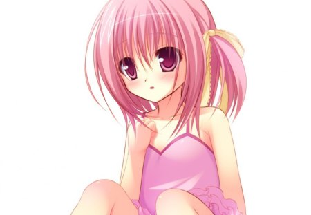 Anime - short hair, cute, anime, blush