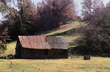 Lonely old house - fall, house, relic, nature