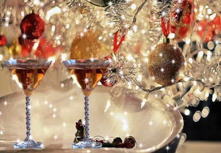 Christmas Celebration - entertainment, celebration, holiday, tree, wine, other, christmas