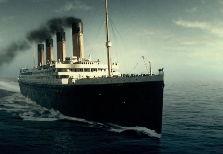 Titanic - ice, ship, movie, berg, titanic