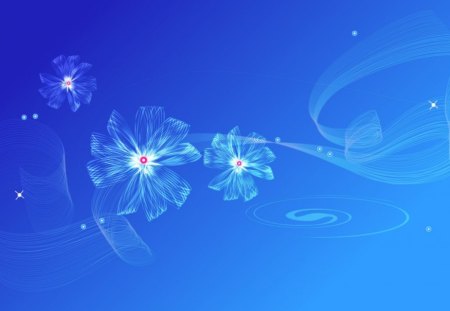 Blue flowers - flowers, blue