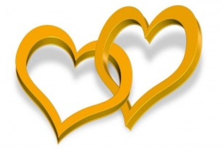 Yellow hearts - love, hearts