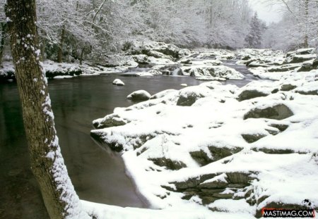 winter season - mountains, nature