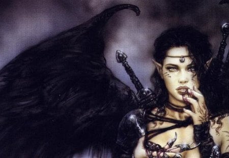 Luis Royo - wings, girl, luis royo