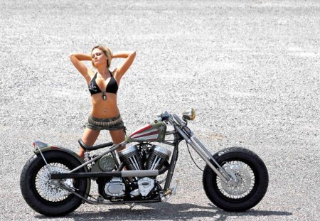 sweet babe and bike