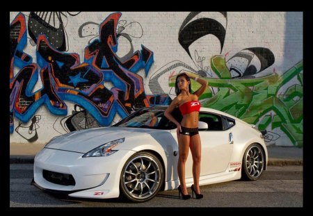 sweet babe and car