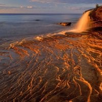 wonderful sand waves on a beach