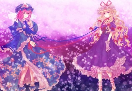 Yuyuko and yukari - anime, girls, touhou, manga