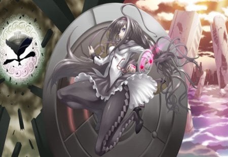 mahou shoujo madoka magica teku - manga, akemi homura, anime, magic, girl