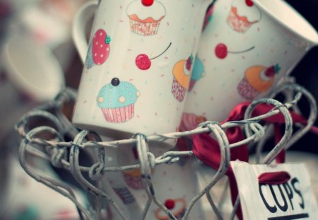 ❝ Cups ❞ - cups, breakfast, color, morning, cupcakes, good