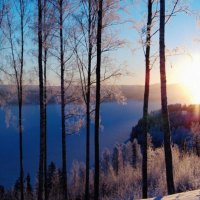 the lake in winter