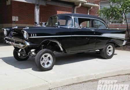 Tri-5 Gasser - black, bowtie, gm, classic