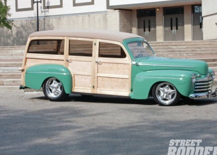 Classic Woody - teal, 1946, wood, classic