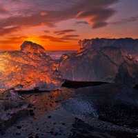 Sunset on Ice