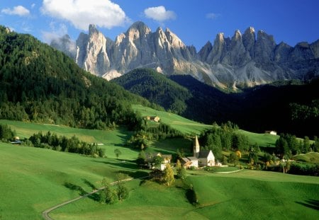 The Village - village, landscapes, the alps, ltaly