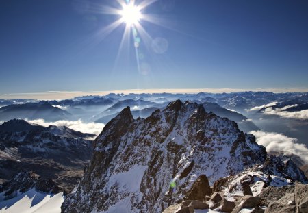 Beautiful View - winter, nature, blue, beautiful, view, snow, mountains, sky