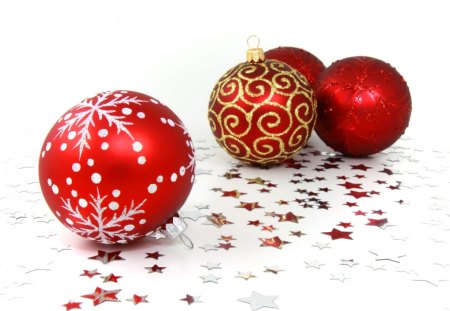 Christmas Balls - pretty, red ball, magic, christmas ball, christmas balls, red balls, holidays, holiday, red, magic christmas, decorations, merry christmas, xmas, decoration, ball, happy new year, beautiful, balls, photography, christmas decoration, beauty, lovely, christmas, winter time, new year, bow, happy holidays