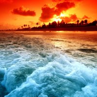 Fiery Sunset Beach