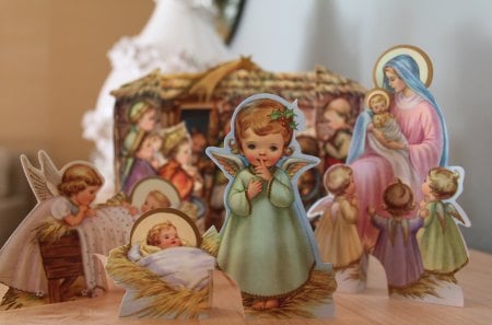 ๑♥๑ Jesus was born ๑♥๑ - jesus, winter, forever, angels, beautiful, material, salvation, baby boy, love, child, life, christmas, theme, nature, born