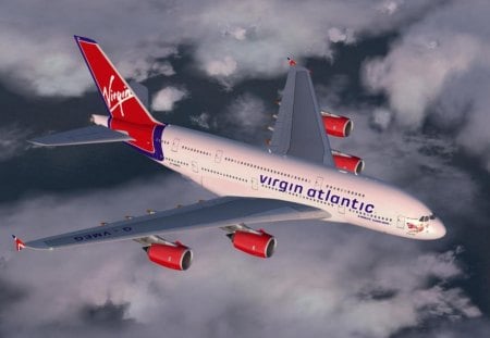 plane - atlantic, plane, virgin