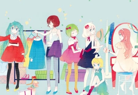 Make Up :) - gumi, rin, vocaloid, meiko, ia, miku, luka