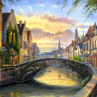Bridge in small town