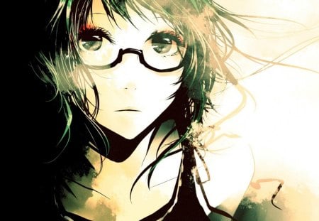 Anime Girl - paint anime, anime girl, girl with glasses, beautiful girl