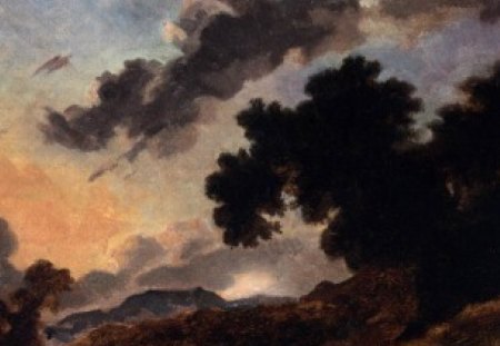 Fragonard - Mountain Landscape at Sunset - landscape, france, nineteenth century, painting