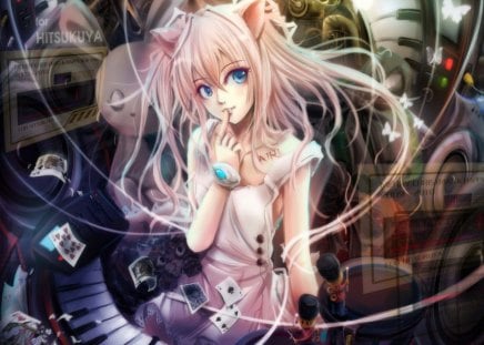 Neko girl - girl, manga, anime, animal ears