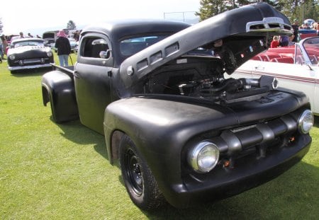 1962 Mercury truck - headlights, ford, black, photography, truck